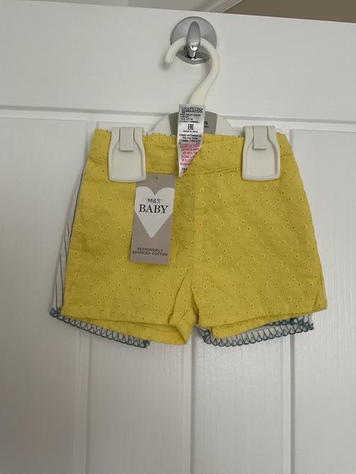  — M&S Baby Girl Shorts 2 Pack New