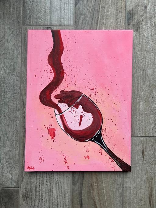  — Original painting | Wine glass | Canvas