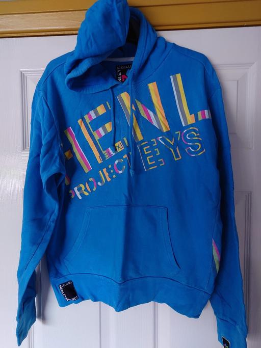  — Mens light blue Henleys hoody size 3 (medium)