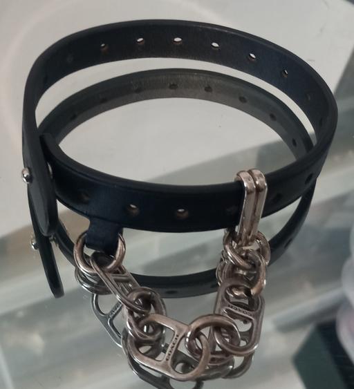  — sterling silver coach leather bracelet