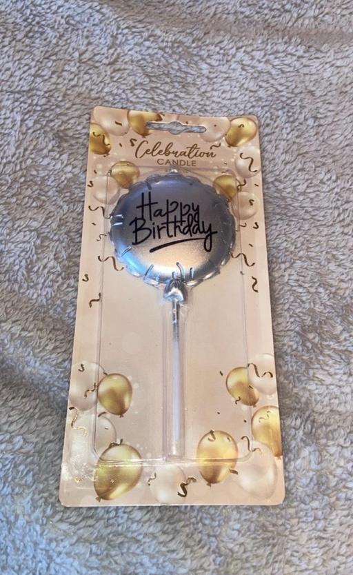  — Birthday cake balloon candle 