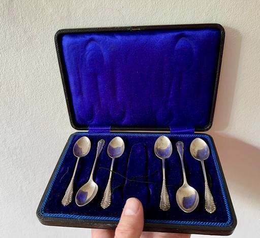  — Antique sterling silver 6 tea spoon set