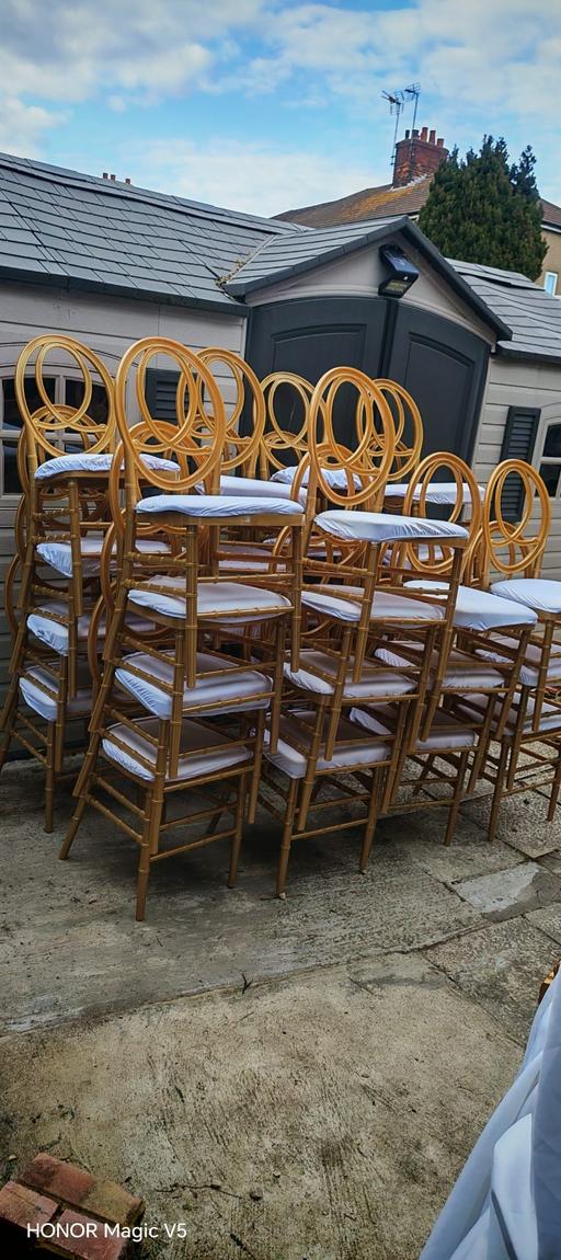  — Gold Chiavari chairs  FOR HIRE ONLY