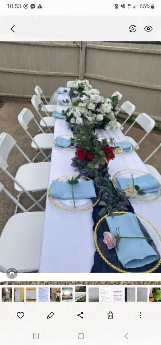  — while  Folding chairs FOR HIRE ONLY