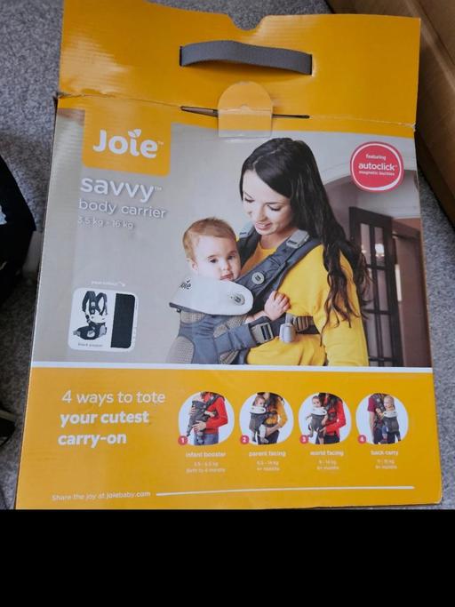  — joie savvy 4in1 baby carrier