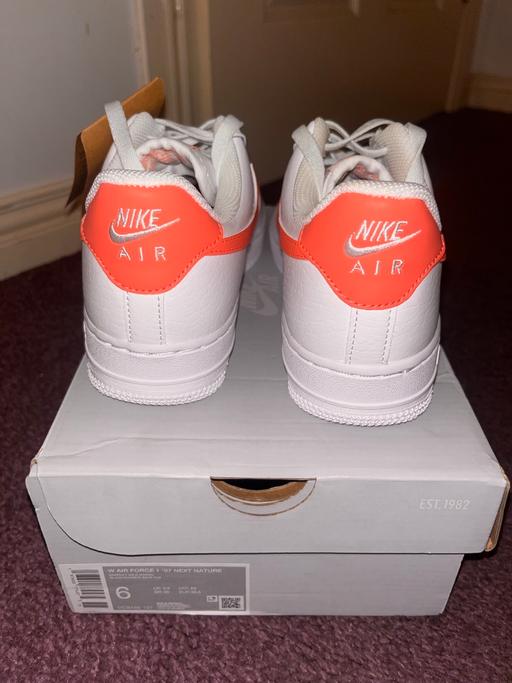  — Nike Air Forces - white & orange
