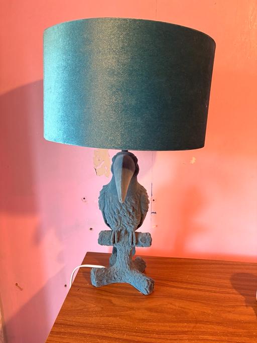  — Very rare find blue toucan lamp