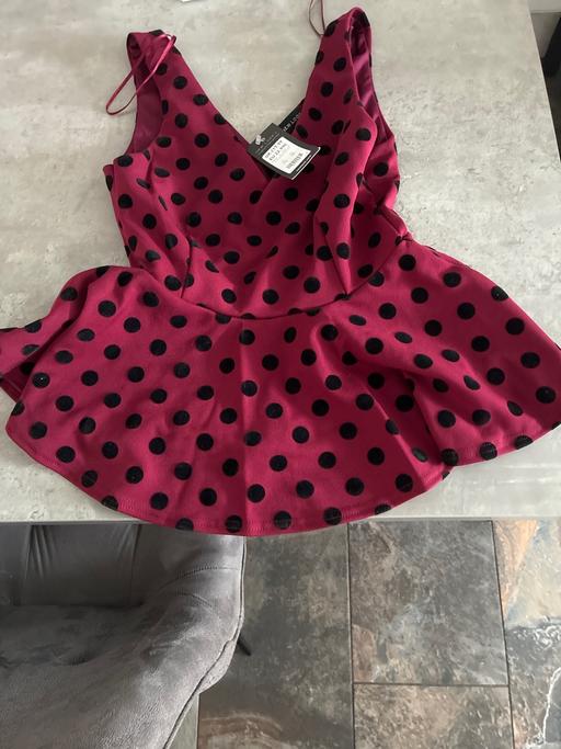  — New Look peplum top size 10