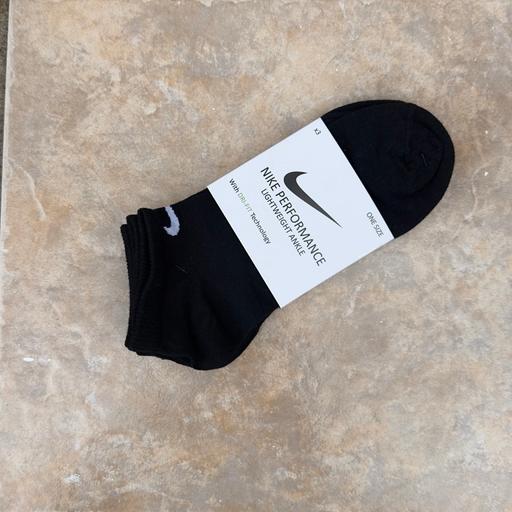  — Nike dri fit socks ankle mens black onesize