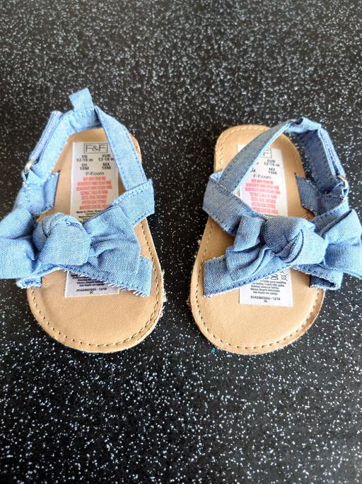  — Baby girls blue sandals size 12-18 months