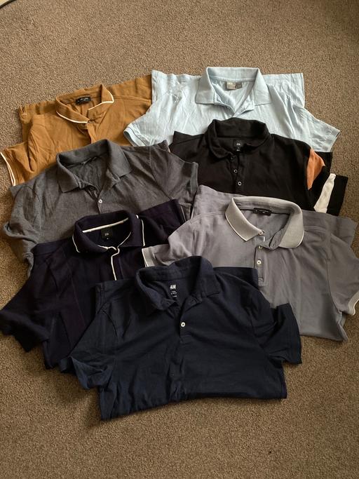  — 7 Men’s Polo Shirts Medium