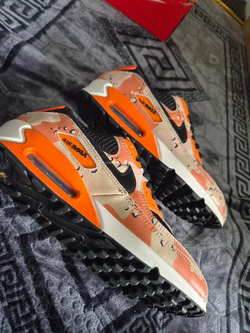  — nike air max 90s (black,beige and orange)