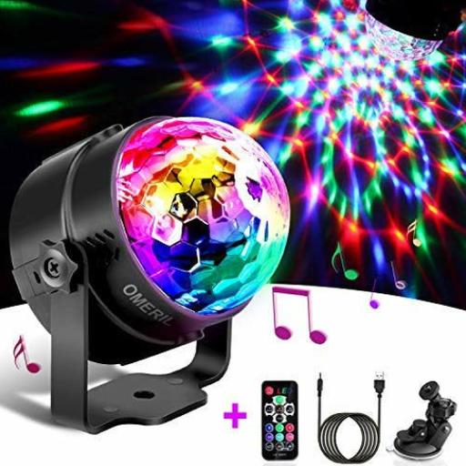  — OMERIL Disco Ball, 360° RGB LED's + Remote