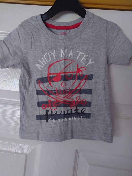  — Boys grey pirate top size 18-24 months