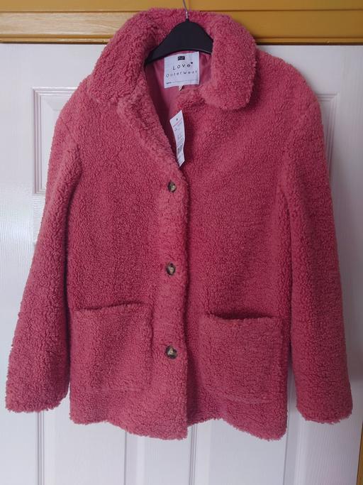  — Girls pink fleece coat size 13-14 years
