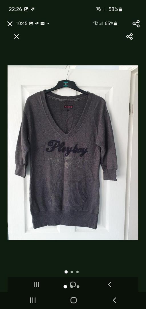  — ladies long playboy sweatshirt