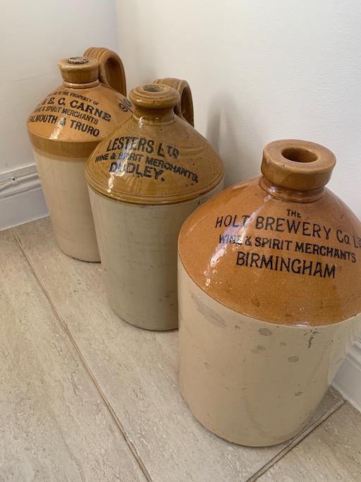  — Antique wine and spirit salt glazed bottles