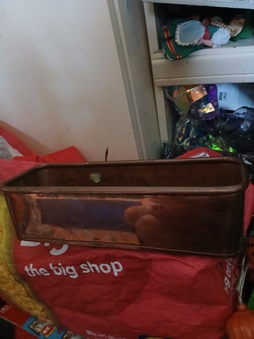  — copper planter about 12 ins