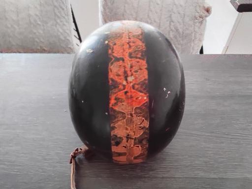  — old motorbike motorcycle helmet for display