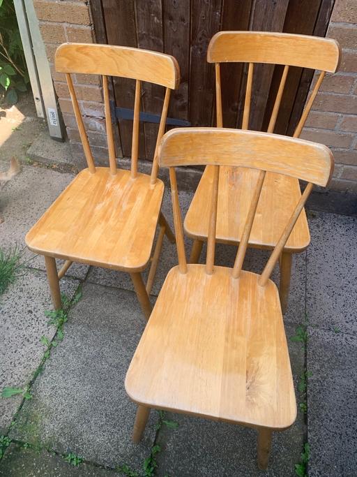  — 3  Woden Chairs Dining Kitchen