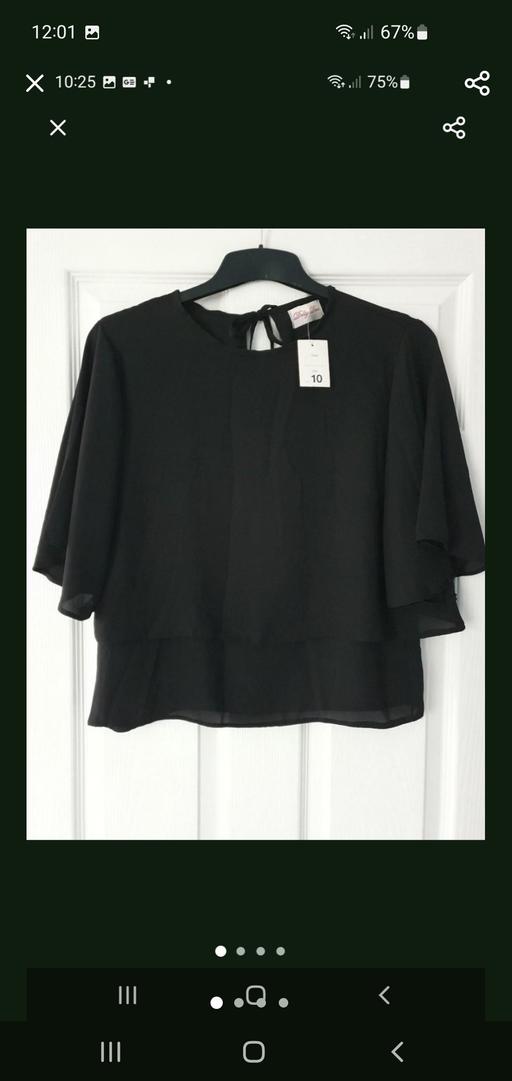  — ladies black blouse NEW