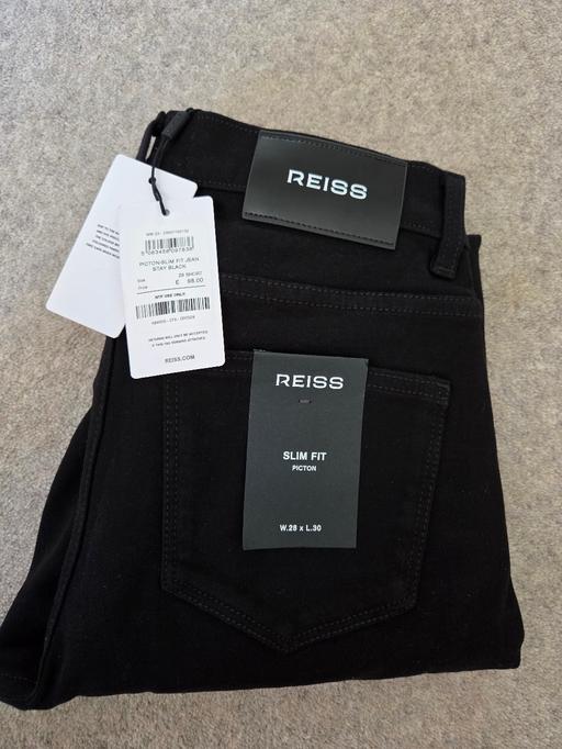  — Reiss men's black jeans 28w x 30L