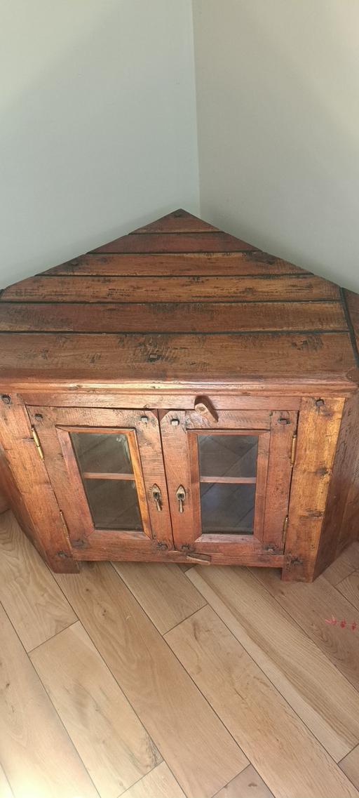  — Solid shesham wood corner cupboard