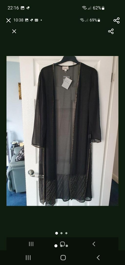 — ladies long chiffon jacket NEW