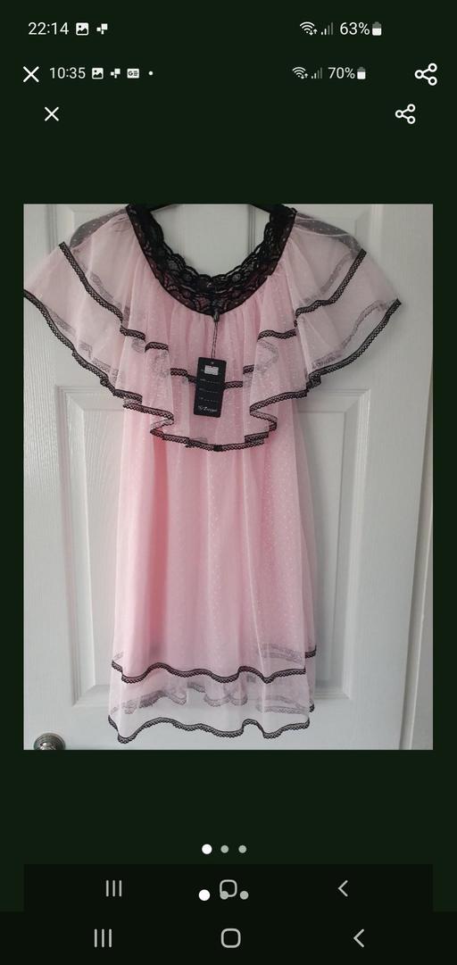  — ladies pink lace dress NEW
