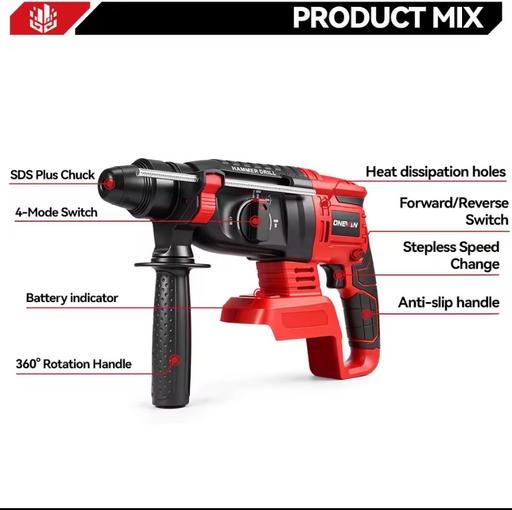  — Cordless Electric Hammer Drill 650W