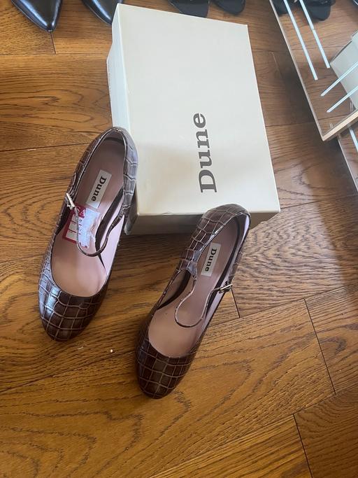  — Dune women’sblockheel Mary Jane-shoes size 7