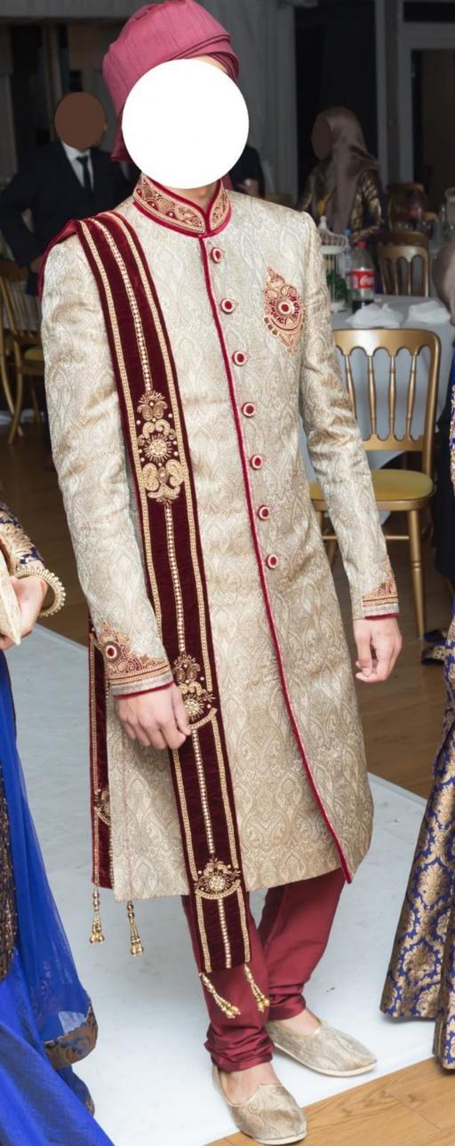  — Mens Wedding Sherwani + Dupatta/Shoes/Turban