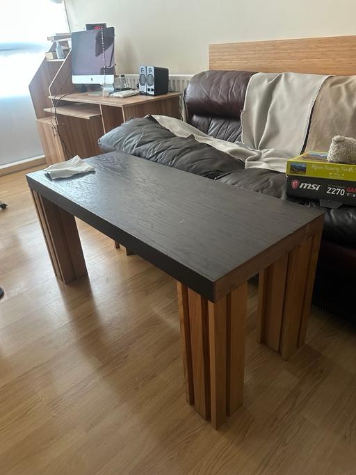  — Modern slatted coffee table- price negotiable