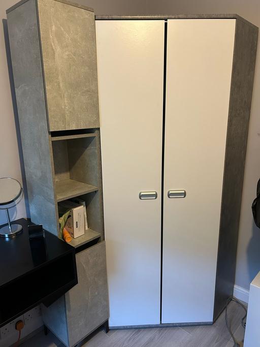  — corner wardrobe desk cupboard set