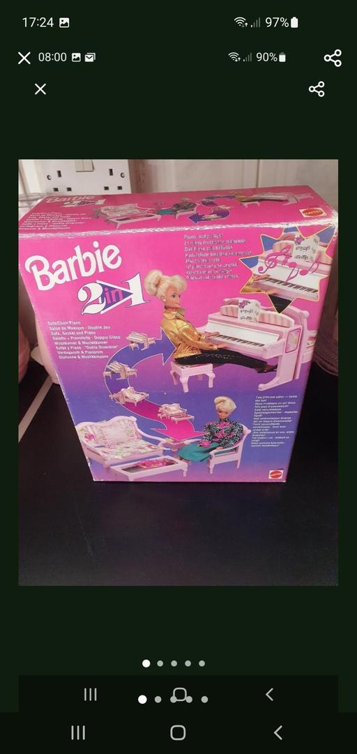  — vintage barbie 2 in 1 piano playset