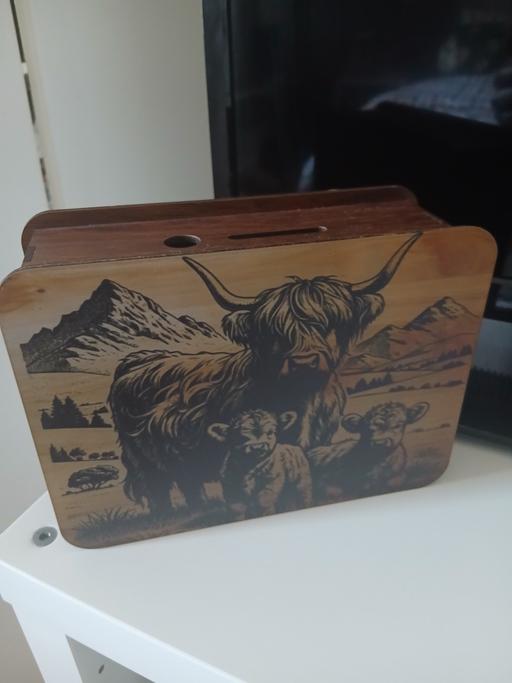  — Highland Cow Money Box New