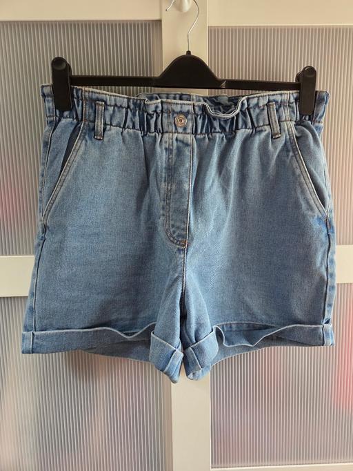  — Size 14 MATALAN PAPAYA paperbag denim shorts