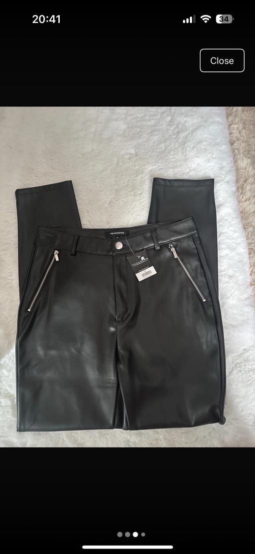  — Peacocks leather jeans (Size 10)new with tags