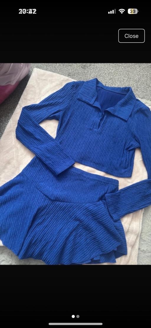  — Royal blue co-ord (love sleeve top & skort)M