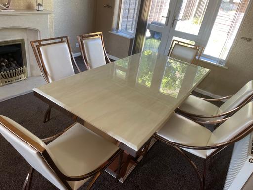  — Modern 6 Seater Dining Table & Chairs