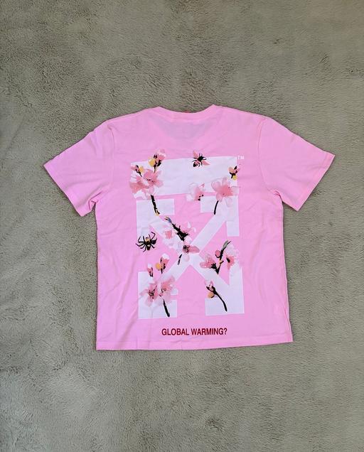  — Off white pink print shirt S