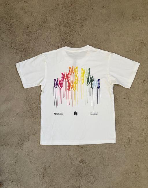  — Amiri white print t shirt S