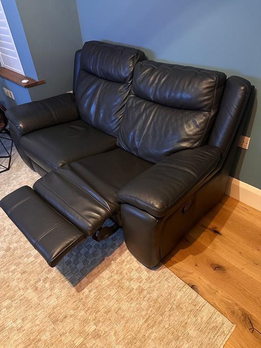  — 2 seater leather recliner sofa