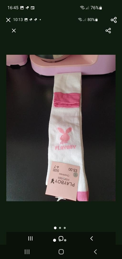  — ladies overknee playboy socks NEW