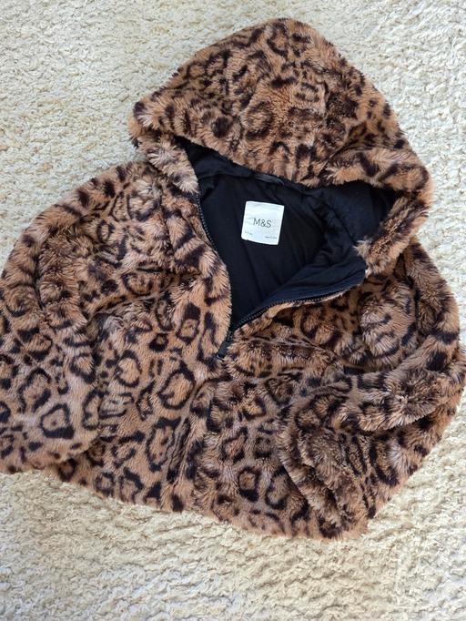  — Size 5-6 M&S brown leopard print jacket