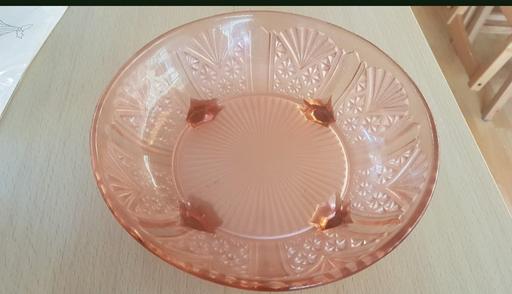  — vintage peach glass bowl