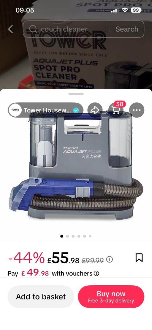  — Tower carpet washer only used once