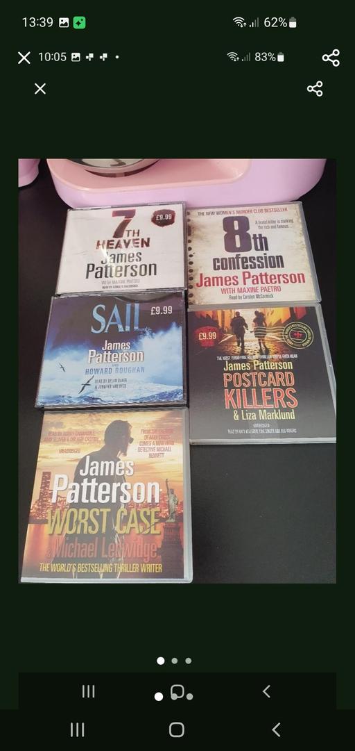  — James Patterson audiobook cd sets x 5