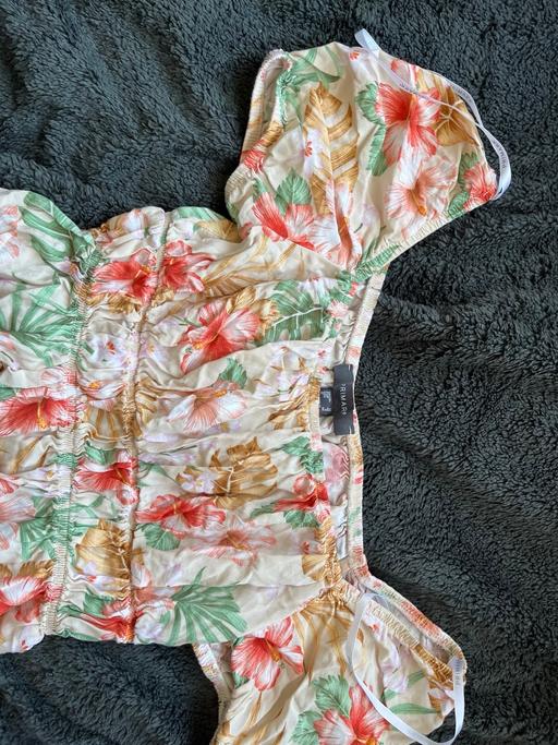  — Flowery off the shoulder top