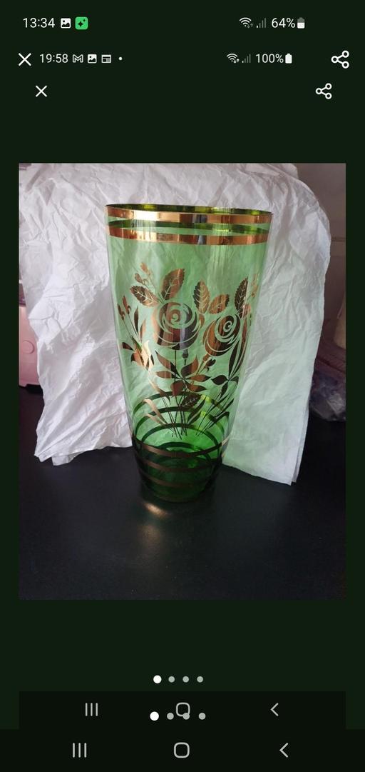  — large vintage glass vase 1960s